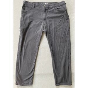 Carhartt Mens 42x32 Relaxed Fit Canvas Work Pants Gray Rugged Flex BN2517-M
